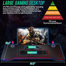 Load image into Gallery viewer, Gaming Computer Desk Home Office Desk Extra Large Modern Ergonomic Black PC Carbon Fiber Writing Desk Table with Cup Holder Headphone Hook