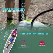 Load image into Gallery viewer, abrazo Inflatable Stand Up Paddle Board – Durable, Thick and Slip Resistant Inflatable Paddle Board with SUP Accessories, Includes Patch Repair Kit, Hand Pump, Ankle Cuff and Leash, and SUP Carry Bag