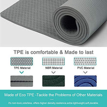 Load image into Gallery viewer, Yoga Mat Non Slip - Eco Friendly Exercise Fitness Mat with Carrying Strap, Workout Mat for Yoga, Pilates and Floor Exercises (72"X26"X 1/3")