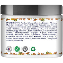Load image into Gallery viewer, Hemp Cream for Pain, Sore Muscle and Joints by Jasmine’s Herb Garden - 12,000 mg Complex with Peppermint, MSM and Turmeric - Soothes Muscles, Relieves Inflammation - 4 oz
