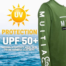 Load image into Gallery viewer, Baitium Fishing Shirts for Men Long Sleeve UV Sun Protective T- Shirt Tee - Quick Dry Breathable Lightweight Dri Fit Gear (Green, Small)