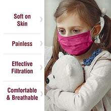 Load image into Gallery viewer, WeCare Individually Wrapped Kids Face Masks - 50 Pack - Soft on Skin - Disposable, 3 Ply - 5.7" x 3.7" Children's Size - 3 Layer Protectors with Elastic Earloops - Latex Free - Pink