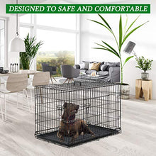 Load image into Gallery viewer, Vnewone Large Dog Crate Dog Cage Medium Dog Kennel Animal Pet Crate Pet Cage Metal Wire Double Door Folding Fully Equipped Outdoor Indoor with Plastic Tray and Handle (48")