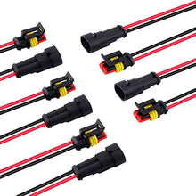 Load image into Gallery viewer, 2 Wire Connector, MUYI 5 Kit Electric Connector 18 AWG Connectors Waterproof Electrical Connector 1.0mm² Wire Harness 1.5mm Series Terminal