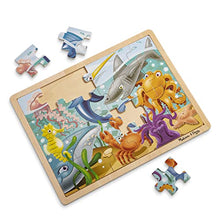 Load image into Gallery viewer, Melissa & Doug Under the Sea Ocean Animals Wooden Jigsaw Puzzle With Storage Tray (24 pcs)