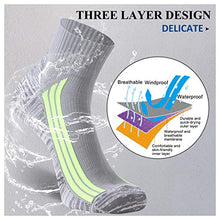 Load image into Gallery viewer, SuMade Warm Waterproof Motorcycle Socks,Mens High Performance Military Outdoor Full Cushioned Performance Wicking Dry Fit Hiking Fishing Wading Socks 1 Pair (White,Large)