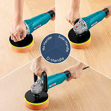 Load image into Gallery viewer, ENEACRO Polisher, Rotary Car Buffer Polisher Waxer, 1200W 7-inch/6-inch Variable Speed 1500-3500RPM, Detachable Handle Perfect for Boat,Car Polishing and Waxing