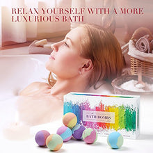 Load image into Gallery viewer, Aprilis Bath Bombs Gift Set, Organic & Natural Essential Oil Bath Bombs for Dry Skin Moisturizing, Handmade Fizzy Spa Bath Set, Perfect Christmas/Birthday Gift for Women and Kids, Pack of 8