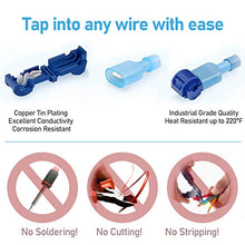 Load image into Gallery viewer, TICONN 240PCS T-Tap Wire Connectors, Self-Stripping Quick Splice Electrical Wire Terminals, Insulated Male Quick Disconnect Spade Terminals Assortment Kit with Storage Case (240)