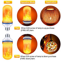 Load image into Gallery viewer, CPPSLEE LED Flame Effect Light Bulb, 4 Modes Flame Lights Bulbs, E26 Base Fire Light Bulbs with Gravity Sensor, Halloween Decorations Flickering Light Bulb for Indoor/Outdoor/Home/Party Decor(2 Pack)