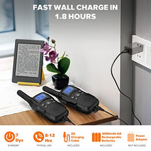 Load image into Gallery viewer, Wishouse Walkie Talkies for Kids-Adults Radios Walkie Talkies Rechargeable Long Range 4 Pack,Family Camping Gear Hiking Accessories with Flashlight,Xmas Birthday Gift Toys for 3-12 Year Old Girls Boys