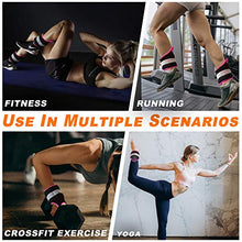 Load image into Gallery viewer, N NOOONFIX Ankle & Wrist Weights, 1 Pair Adjustable Strap for Arm Leg Fitness Strength Exercise Workout Walking Running, Black & Pink, 2lbs