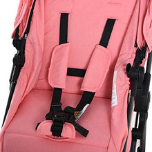 Load image into Gallery viewer, Qaba 2 in 1 Design Lightweight Baby Stroller Basket One-Click Foldable Compact Travel Pushchair w/Reclinable Back Footrest Safety Belt Storage Basket Suspension Wheels for 0-36 Months Pink