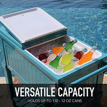 Load image into Gallery viewer, Permasteel PS-A203 F1-TL 80 Quart Portable Rolling Patio Cooler, Teal