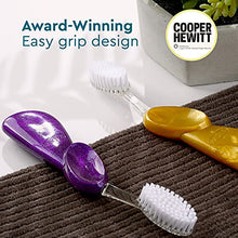 Load image into Gallery viewer, RADIUS Big Brush BPA Free & ADA Accepted Toothbrush Designed to Improve Gum Health & Reduce Gum Issues - Right Hand - Midnight Sky/ Marble/ Soda Pop Eco Grind - Pack of 3