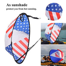 Load image into Gallery viewer, Tgoon Hot Wind Paddle, Foldable 108CM Wind Sail Paddle Flag Pattern with Transparency Window for Canoeing Kayak Sailboat