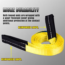 Load image into Gallery viewer, 2 Pack Lifting Slings Straps 8 Foot by 1 inch 1333 lbs Capacity Heavy Duty Lifting Stitching Web Flat Eye to Eye Loop Ends for Rock Tree Saver Lifting Furniture Appliances Machine