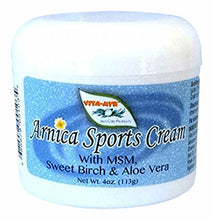 Load image into Gallery viewer, Vitamyr Arnica Sports Cream w/ MSM, Sweet Birch & Aloe Vera - All-Natural, Safe & Effective Deep Penetrating Pain Relieving Sports Cream w/ Arnica, MSM & Sweet Birch - No toxic methyl salicylate!, 4 oz