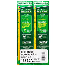 Load image into Gallery viewer, TICONDEROGA Pencils, Wood-Cased, Unsharpened, Graphite #2 HB Soft, Yellow, 96-Pack (13872)