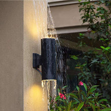 Load image into Gallery viewer, Wen long shop Nordic Waterproof Outdoor Wall lamp, LED Bedroom Bedside Aisle Double Wall Light, Modern Minimalist Style Aluminum Metal Wall Lamp,Black