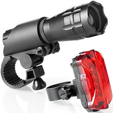 Load image into Gallery viewer, TeamObsidian Bike Light Set - Super Bright LED Lights for Your Bicycle - Easy to Mount Headlight and Taillight with Quick Release System - Best Front and Rear Cycle Lighting - Fits All Bikes
