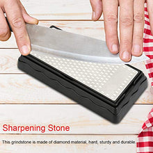 Load image into Gallery viewer, Sharpening Stone Two Sides Grit Kitchen Sharpening Tool Double Sides Stones Knife Non-Slip Case Lapping Stone