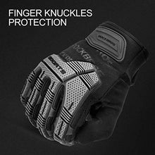 Load image into Gallery viewer, ROCKBROS Mountain Bike Gloves Dirt Bike Gloves Motorcycle Cycling Gloves with 6MM Gel Pad Touch Screen Knuckle Protection Gloves for BMX MX ATV MTB Racing Black-XL
