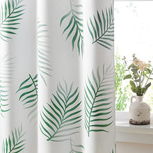 Load image into Gallery viewer, NICETOWN Plant Living Room Curtains 84" Long for Windows, Grommet Top Tropical Window Treatments Curtains Room Darkening for Hall/Villa/Sliding Glass Door, 2 Pieces = 104" Wide, Green Palm