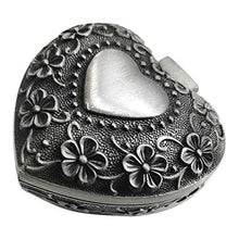 Load image into Gallery viewer, Small Jewelry Box Gifts for Her | Vintage Earring & Ring Gift Box - Antique Rosary & Trinket keepsake Gift Boxes in Heart Shape