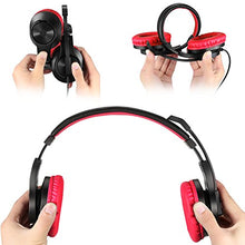 Load image into Gallery viewer, BUTFULAKE Stereo Gaming Headset for PS4, Xbox One, Nintendo Switch, Adjustable Earmuffs and Over-All Noise Isolation, Lightweight 3.5mm Wired Volume Control with Mic for Laptop PC (Black-red)