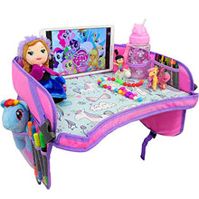 Load image into Gallery viewer, CarSeat Tray -Toddler Travel Tray- Keep Kids Occupied & Entertain for Hours, Road Trips Essential For Kids, Sturdiest & Most Comfortable Travel Tray for Car Seat (Pink)