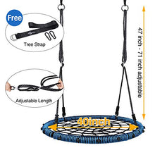 Load image into Gallery viewer, Trekassy 750 lb Spider Web Swing 40 inch for Tree Kids with Steel Frame and 2 Hanging Straps