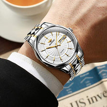 Load image into Gallery viewer, White Watches for Men Automatic Self Winding Mechanical Twelve Knights Luxury Business 5ATM Waterproof Calendar Men Wrist Watches
