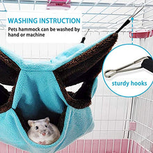 Load image into Gallery viewer, Sunhoo Small Pet Cage Hammock,Rat Hammock for Cage Small Animals 3 Tier Hanging Bed Guinea Pigs Pet Nap Sack Ferret Hamster Chinchilla Parrot Sugar Glider Ferret Squirrel Hideout, Accessories Bedding