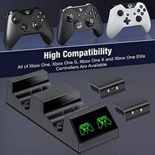 Load image into Gallery viewer, Controller Charger for Xbox One, Controller Charging Station Compatible with Xbox One/X/S Elite Controller, Dual Charging Dock with 2X1200mAh Rechargeable Battery