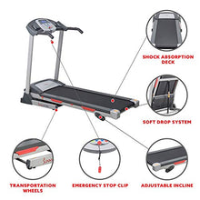 Load image into Gallery viewer, Sunny Health & Fitness Exercise Treadmills, Motorized Running Machine for Home with Folding, Easy Assembly, Sturdy, Portable and Space Saving - SF-T7603, Grey