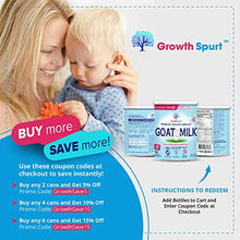Load image into Gallery viewer, Growth Spurt Goat Milk Toddler Formula – (12 Pack) Powdered Goat's Milk Toddler Formula – Lactoferrin, 2'-FL HMO, Prebiotics, Probiotics, Iron, DHA & ARA, Immune Support, Non GMO Infant Baby
