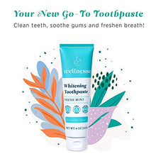 Load image into Gallery viewer, Wellnesse: Whitening Toothpaste - Fresh Mint - 1 Tube, 4 oz - Clean Teeth, Soothe Gums and Freshen Breath - Cruelty-Free, Non-GMO - No Parabens, Sulfates, Glycerin, or Fluoride
