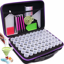 Load image into Gallery viewer, ARTDOT Diamond Painting Storage Containers, 60 Slots Diamond Painting Accessories Shockproof Jars for Jewelry Beads Rings Charms Glitter Rhinestones