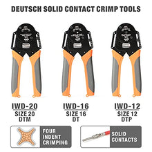 Load image into Gallery viewer, IWISS Deutsch Connector Crimping Tool Kit for Deutsch DT Connectors, Solid & Stamped Contacts, Delphi Weather Pack Crimper-12PCS