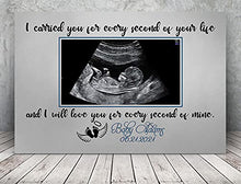 Load image into Gallery viewer, Miscarriage Memorial Canvas| Carried You Every Second| Custom Sonogram for Loss of Baby| In Loving Memory Baby Bump in Heaven| Memorial Unborn Gift| Miscarriage Sympathy Gift| N1915 (16x12 inch)