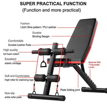 Load image into Gallery viewer, Riforla Home Gym Adjustable Weight Bench Foldable Workout Bench Sit Up AB Incline Abs Bench Flat Fly Press Fitness Rope Weight Capacity 600LBS