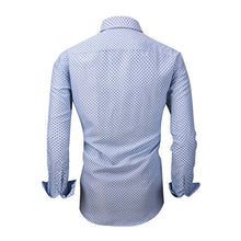 Load image into Gallery viewer, Alex Vando Mens Printed Dress Shirts Long Sleeve Regular Fit Button Down Shirt,Lt Blue863,Large