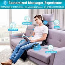 Load image into Gallery viewer, Sotion Back Massager with Air Compress & Heat, Vibrating Massage Chair Pad for Home or Office Use ,Height Adjustable Massage Seat Helps Relieve Stress and Fatigue for Neck, Back, Waist and Hips
