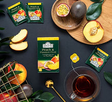 Load image into Gallery viewer, Ahmad Tea Black Tea, Peach And Passion Fruit Teabags, 20 ct (Pack Of 6) - Caffeinated And Sugar-Free