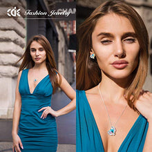 Load image into Gallery viewer, CDE Love Heart Pendant Necklaces for Women Silver Tone Rose Gold Tone Crystals Birthstone Jewelry Gifts for Party/Anniversary Day/Birthday