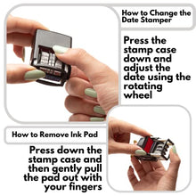 Load image into Gallery viewer, Self Inking Rubber Stamp, Phrase with Date, Refillable Office Supply Business Stamps (Expiration Date)