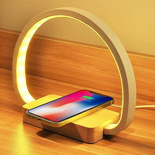Load image into Gallery viewer, Bedside Table Lamp with USB Port, Table Light with Wireless Charger, Night Light with Touch Control 3 Color Modes&Stepless Dimming for Reading, Bedside, Bedroom, Living Room, Nightstands, Office Use