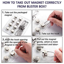 Load image into Gallery viewer, Swivel Swing Magnetic Hook New Upgraded, 40LB(8pack) Refrigerator Magnetic Hooks ,Strong Neodymium Magnet Hook, Perfect for Refrigerator and Other Magnetic Surfaces,62mm(2.44In) in Length
