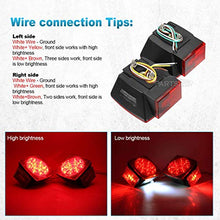 Load image into Gallery viewer, Partsam 12V Waterproof Square Led Trailer Light,Red LED Stop Turn Tail License Brake Running Light Lamp for Trailers Under 80" Boat Trailer Truck Marine Camper RV Snowmobile,IP68,DOT Compliant